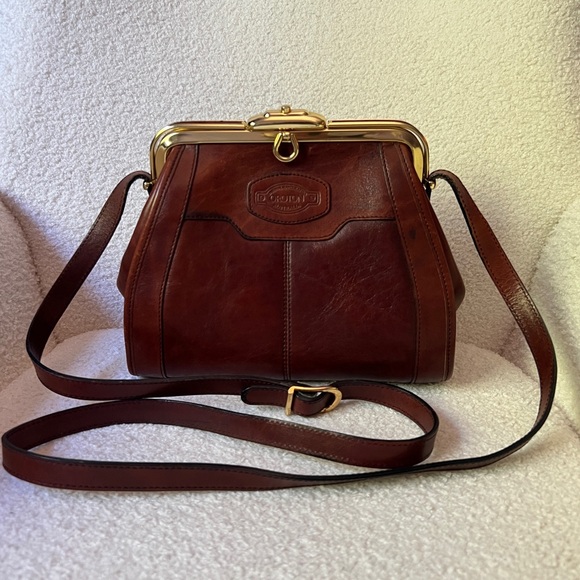 Vintage Oroton Frame Crossbody Australian Leather Bag - Picture 1 of 15